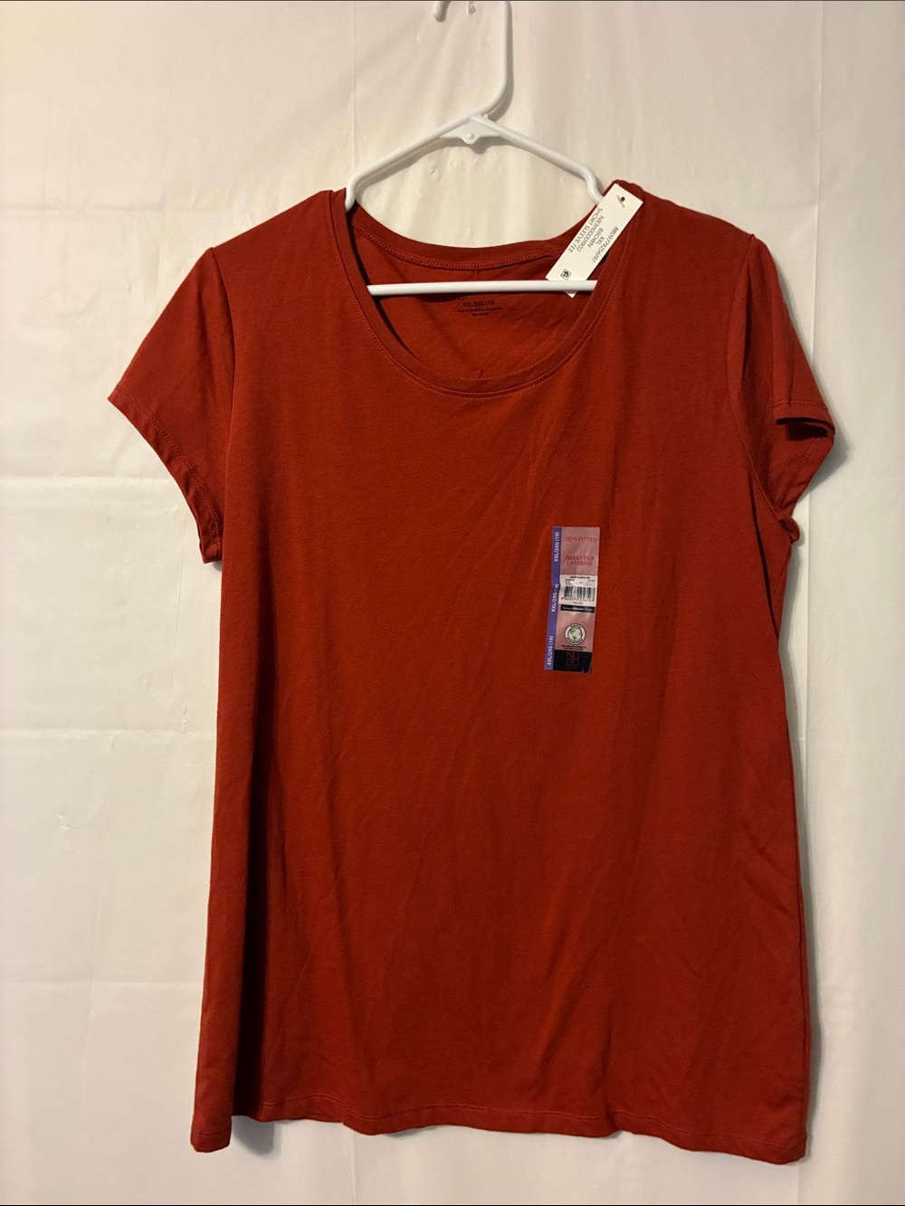 NOBO Short Sleeve Crewneck Tee in Rust color. NWT